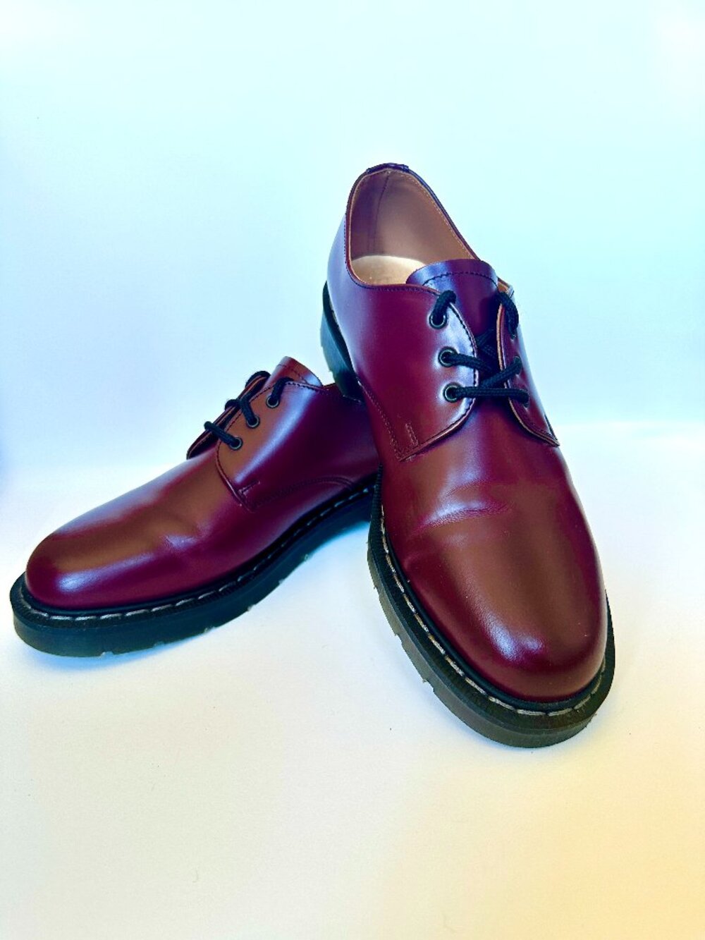 Solovair Gibson US 9.5 / UK 7.5 Oxblood Leather Made in England Derby Unisex